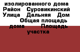 1/2 изолированного дома › Район ­ Суровикинский › Улица ­ Дальняя › Дом ­ 24 › Общая площадь дома ­ 53 › Площадь участка ­ 500 › Цена ­ 1 200 000 - Волгоградская обл. Недвижимость » Дома, коттеджи, дачи продажа   